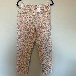 American Eagle MOM Jean Stretch Pink Floral Print